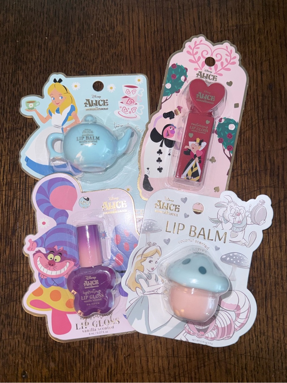 Disney Alice in Wonderland Lip Balm & Gloss Set | NWT